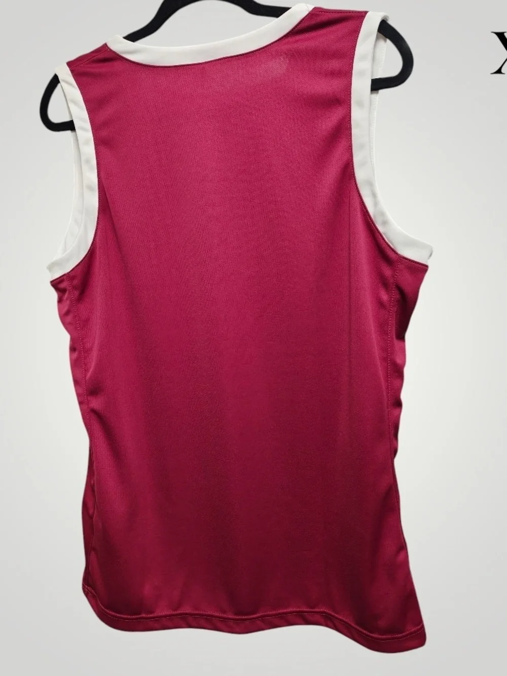 Nike Maroon and White Basketball Jersey